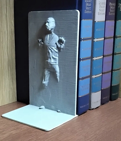 han solo in carbonite serre livres 3d by papawazzy créateur 3d print model - Mito3D