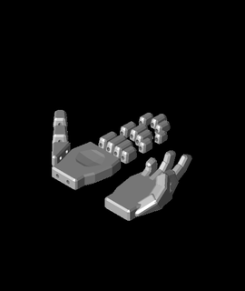hand parametric customizable 3d print model - Mito3D