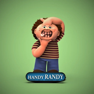 handy randy -garbage pail kids - 3d by chelscct chelseycreatesthings on thangs 3d print model - Mito3D