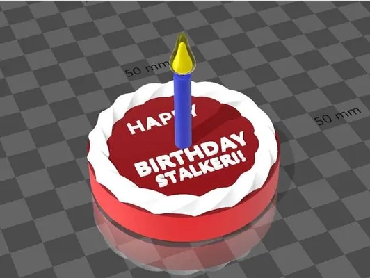 happy birthday stalker 3d by syzguru11 3d print model - Mito3D