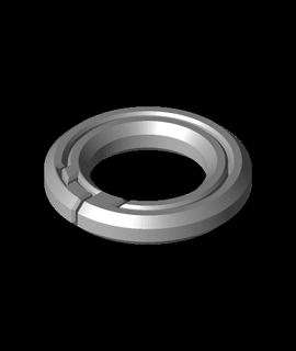 difícil anillo partido circulo no3stl 3d print model - Mito3D