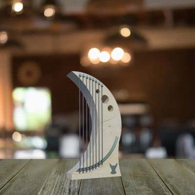 harpe juin 3d by shack3d impression lune décor musique 3d print model - Mito3D