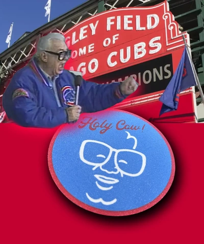 harry caray - holy cow coaster 3d by k2 kevin on thangs cubs chicago baseball drink bambu lab 3d print model - Mito3D