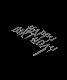 harry potier heureux anniversaire gâteau signe 3d modèle 3d print model - Mito3D