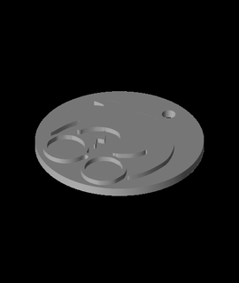 harry potter logo key chain design Hobbies & Games 3d print model - Mito3D