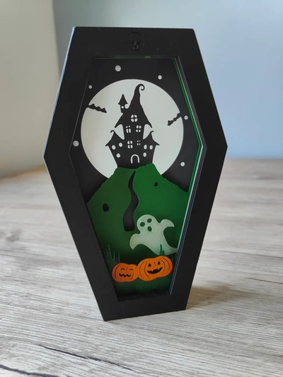 haunted house coffin box - 3d by thecraftymaker on thangs 3d print model - Mito3D