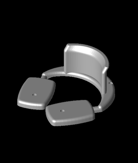 headphone shaped holder speaker 3d model thangs 3d print model - Mito3D