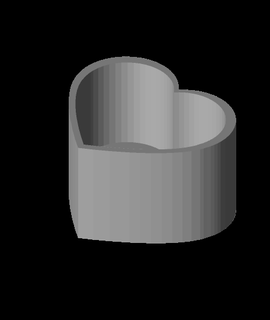 heart shaped Polvoron moule 3d modèle boîte 3d print model - Mito3D