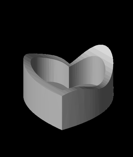 corazón anillo cuenco estilizar 3d print model - Mito3D