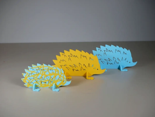 hedgehog family - 3d by printbunny on thangs porcupine 3dprintbunny slot simple no supports fun toy 3d print model - Mito3D