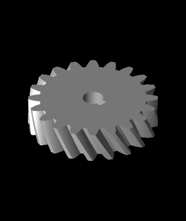 helical gear roboninja 3d print model - Mito3D