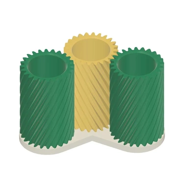 helical gear fidget pen cups - 3d by w3dmaker on thangs 3d print model - Mito3D