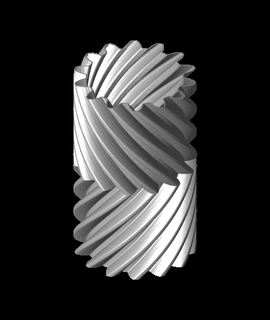 helical gear vase 3d model spekerdude thangs  3d print model - Mito3D