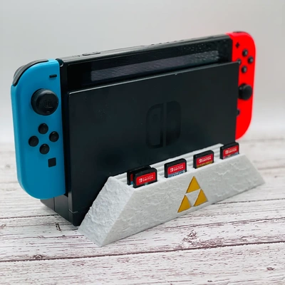 hero of time pedestal switch holder - 3d by noobprinting on thangs nintendo zelda gaming gifts video games master sword triforce 3d print model - Mito3D