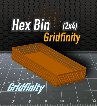 hex bin gridfinity 2x4 - 3d by k2 kevin on thangs tray 3d print model - Mito3D