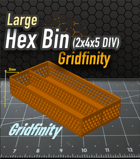 verhexen Behälter Gridfinity 2x4x5 geteilt k2 Kevin 3d print model - Mito3D