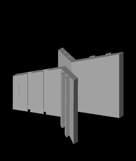 hex medium shelf veneer 2-piece pos negs 3d print model - Mito3D