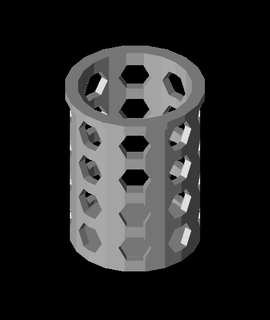 hexagon pencil cupstl 3d model owee thangs 3d print model - Mito3D