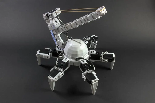 hexapod elastic band shooting turret - 3d by ez-robot on thangs 3d print model - Mito3D