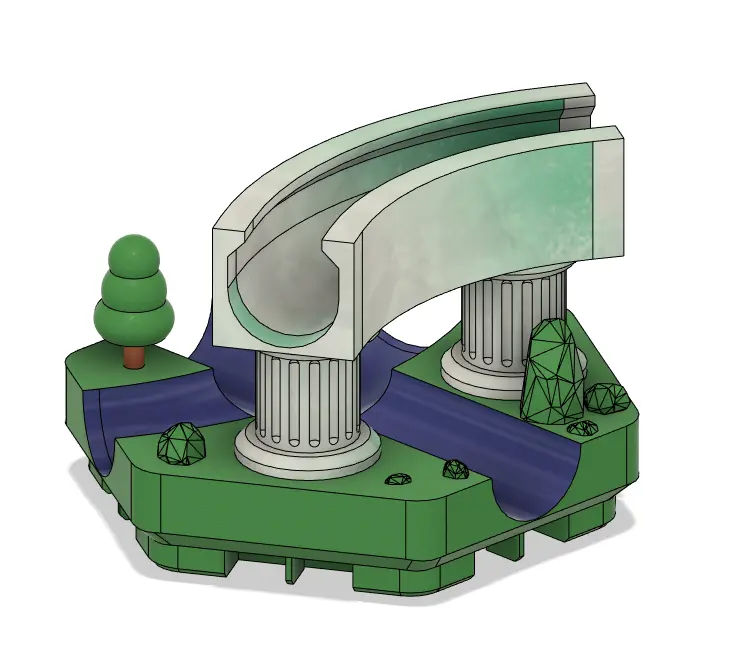 hextração aqueduto j tile 3d by bittorrent on 3D print model - Mito3D