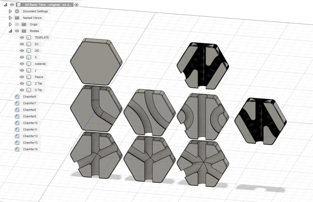 hextraction - basic tiles no support chamfer 3d by gandalf37j on thangs 3d print model - Mito3D