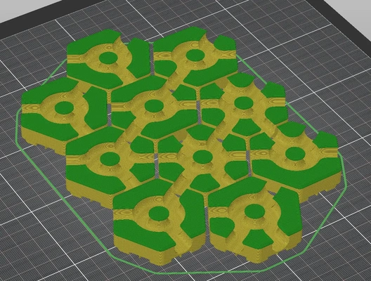hextraction - centre o tiles 3d by theethetree on thangs tile circle loop zack freedman 3d print model - Mito3D