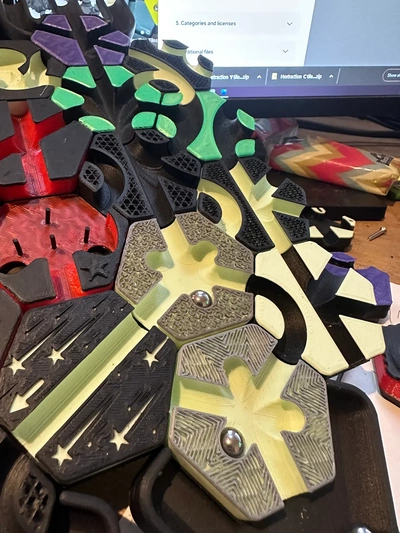 altıgen çekme tuzak fayans çift üçlü sabit 3d by ağaç teşekkürler voidstar laboratuar zack özgür adam yazı tahtası oyun 3d print model - Mito3D