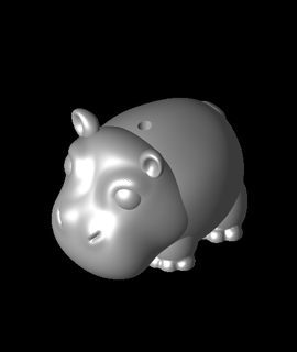 hipopótamo Natal 3d print model - Mito3D