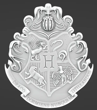 hogwarts crest - 3d by paul peters on thangs 3d print model - Mito3D
