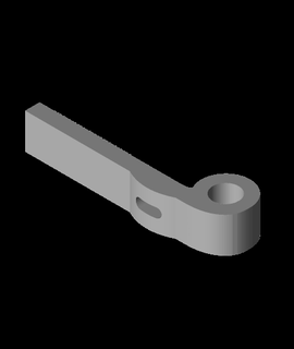 hold clamp - final 135mm chamfered 3d print model - Mito3D