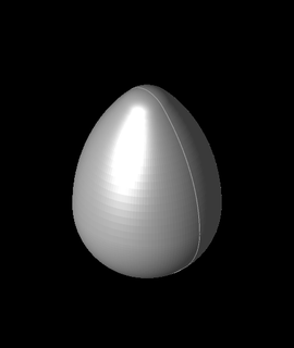 hollow surprise egg 3d model frasian thangs 3d print model - Mito3D