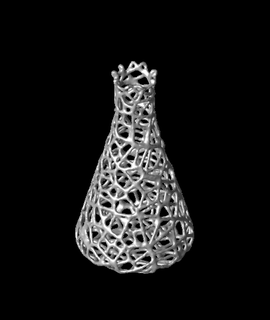 oco Voronoi Erlenmeyer frasco taça 3d print model - Mito3D