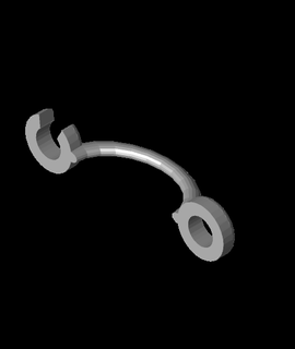 hook closure clip plun 3d print model - Mito3D