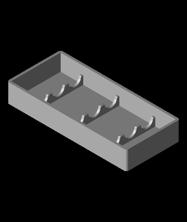 horizontal tester tube titulaire soutien boîte 3d print model - Mito3D