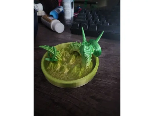 horned sea serpent ring holder - 3d by kyuubinight on thangs 3d print model - Mito3D