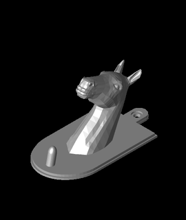 caballo cabeza llave soporte 3d modelo gracias 3d print model - Mito3D