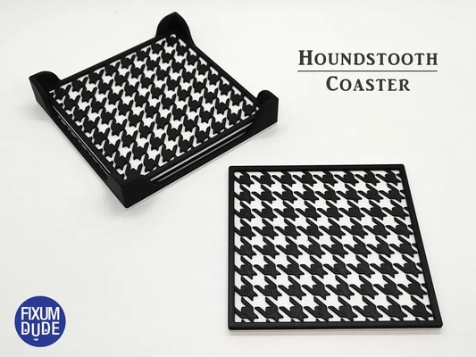 houndstooth coasters - square 3d by fixumdude on thangs 3d print model - Mito3D