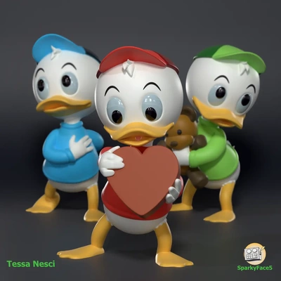 huey duck - 3d by sparkyface5 on thangs 3d print model - Mito3D