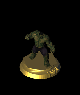hulk estátua 3d modelo chovendo 3d print model - Mito3D