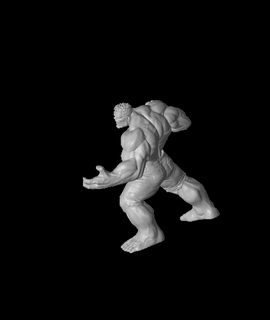 Hulk Statue Zahl 3d Modell regnen danke 3d print model - Mito3D
