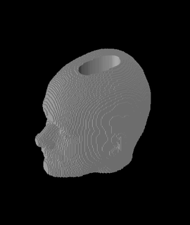 humano cabeça mini bic camarada assustado 3d print model - Mito3D