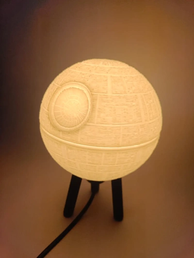 hybrid hanging desk death star lamp - 3d by ri0m0 on thangs 3d print model - Mito3D