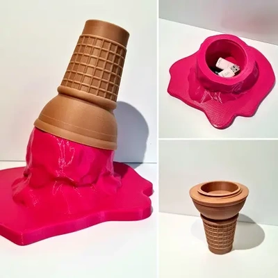 gelo cone caixa 3d by estampas presentes on 3d print model - Mito3D