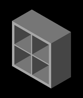 ikea kallax small storage box 3d print model - Mito3D
