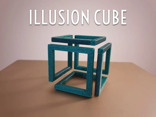 espejismo cubo 3d by jaatinen3d on gracias infinito decoración 3d print model - Mito3D