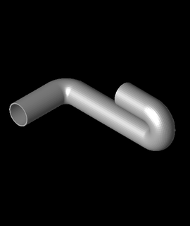 impossível dobrado tubo extremo v2stl 3d print model - Mito3D