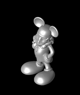imperial micky mouse-hollow-v2stl 3d print model - Mito3D