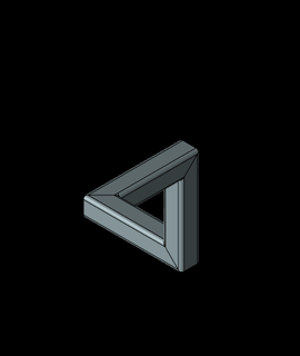 imkansız üçgen Penrose kabile 3d print model - Mito3D