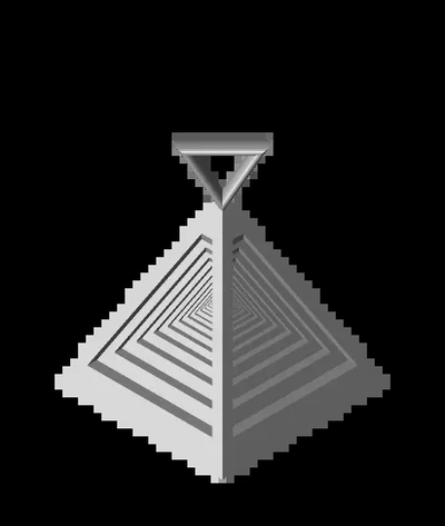 infinito pirámide llavero 3d by fr00st on gracias 3d print model - Mito3D