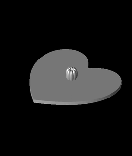 initials simple heart box lid remix 3d print model - Mito3D